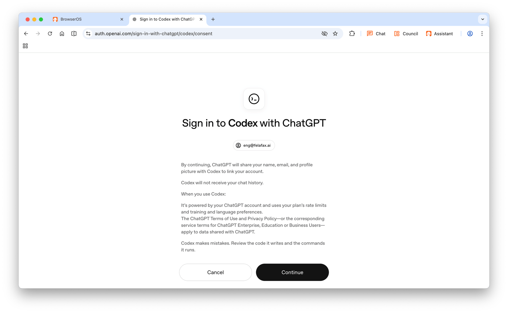 Accept authorization